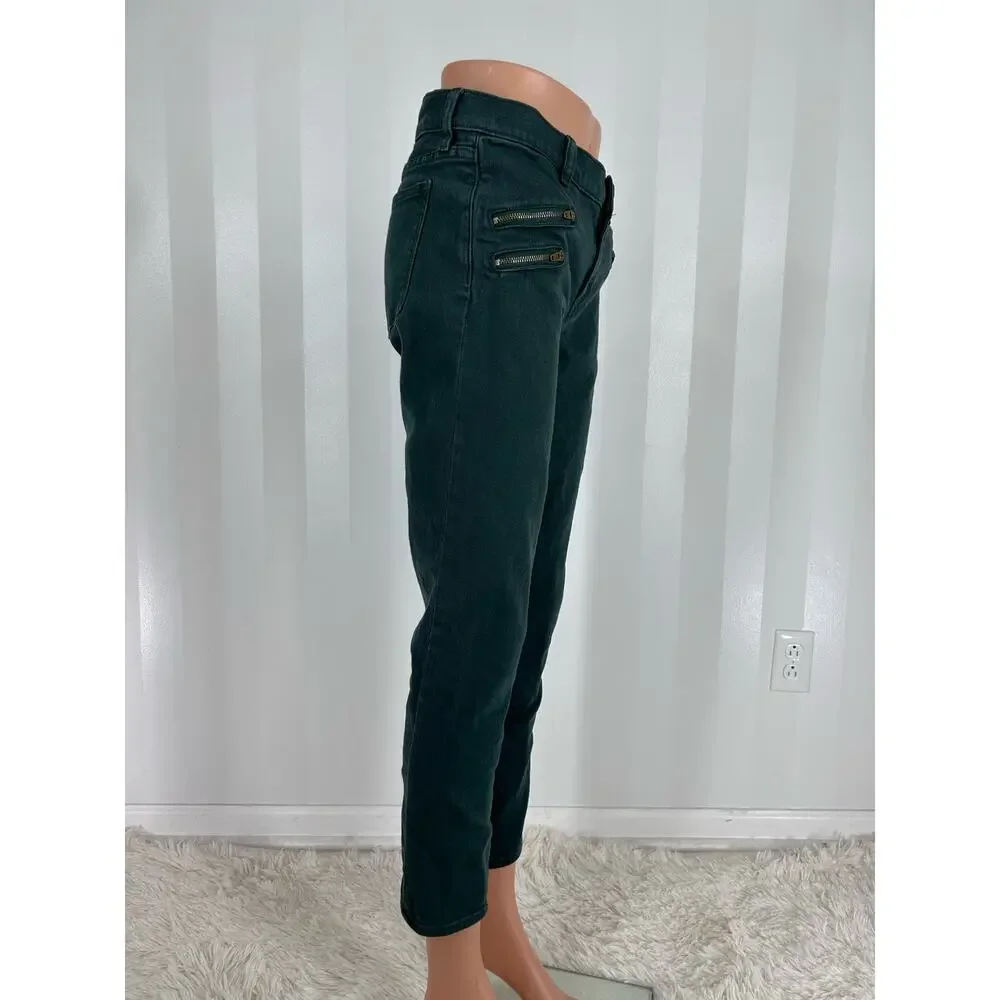 J.Crew Green Skinny Ankle Jeans Sz 27